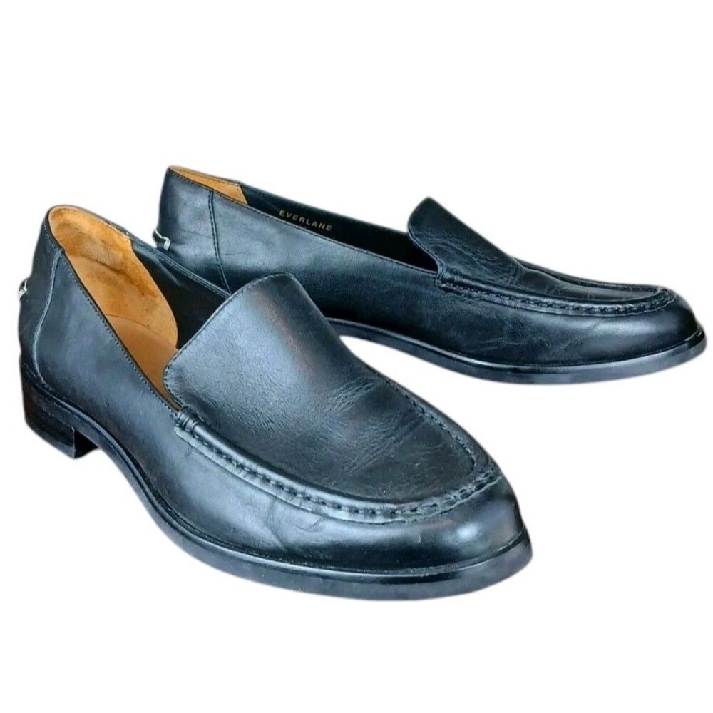 Everlane Black Leather Loafers